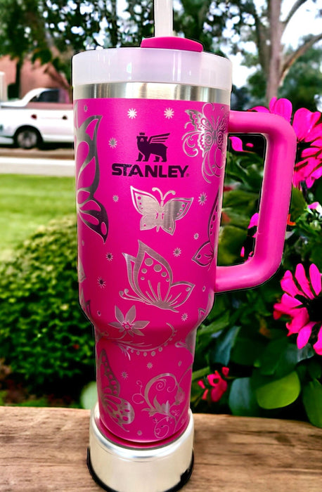 Butterfly Design 40oz Stainless Steel Tumbler