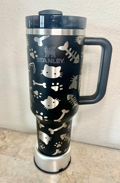 Cat Themed 40oz Stainless Steel Tumbler