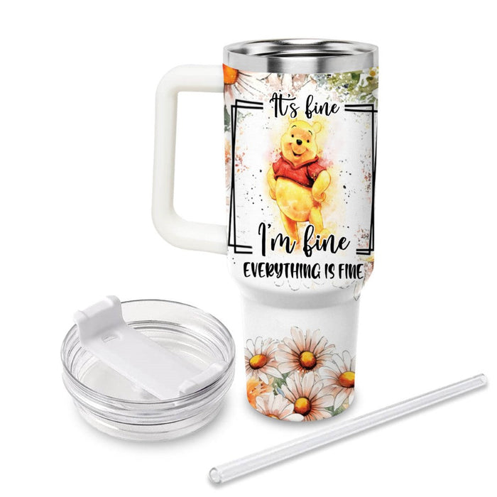 Custom Name Everything Is Fine Printed Tumbler