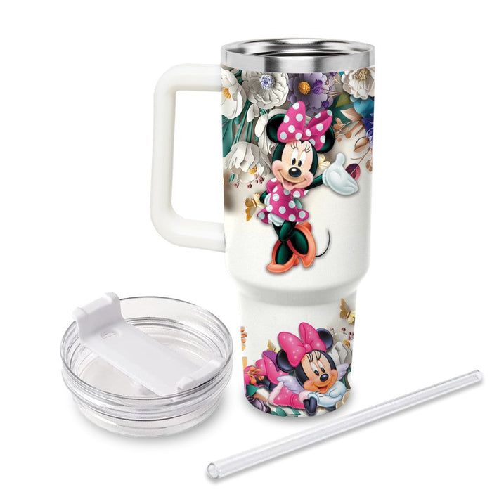 Custom Name Minnie Mouse Printed Tumbler