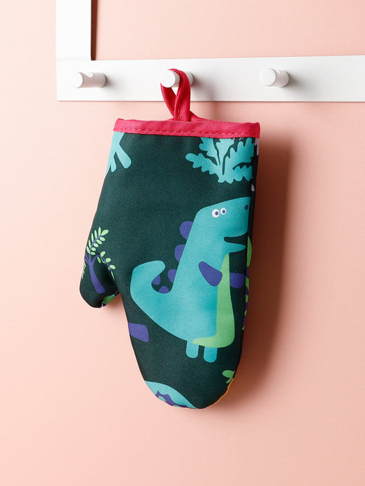 Dinosaur Print Apron With Hat And Oven Mitt