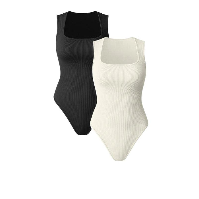 Elegant Ribbed Scoop Neck Bodysuit