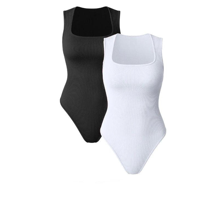 Elegant Ribbed Scoop Neck Bodysuit