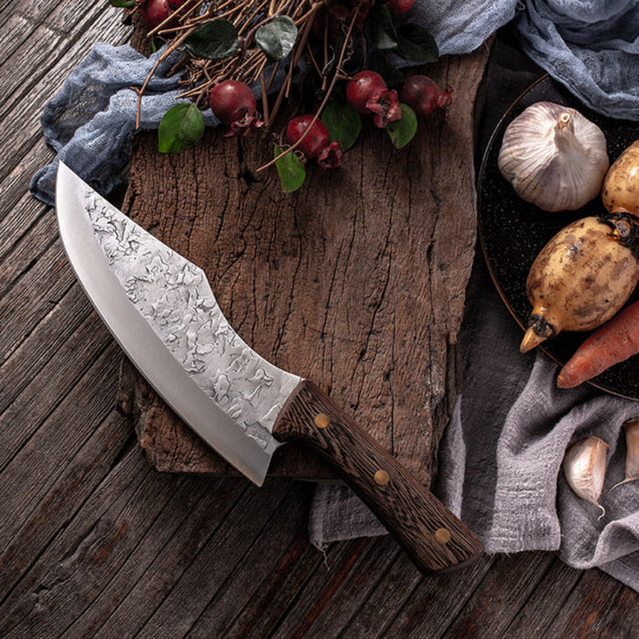 Forged High Carbon Manganese Steel Butcher Knife