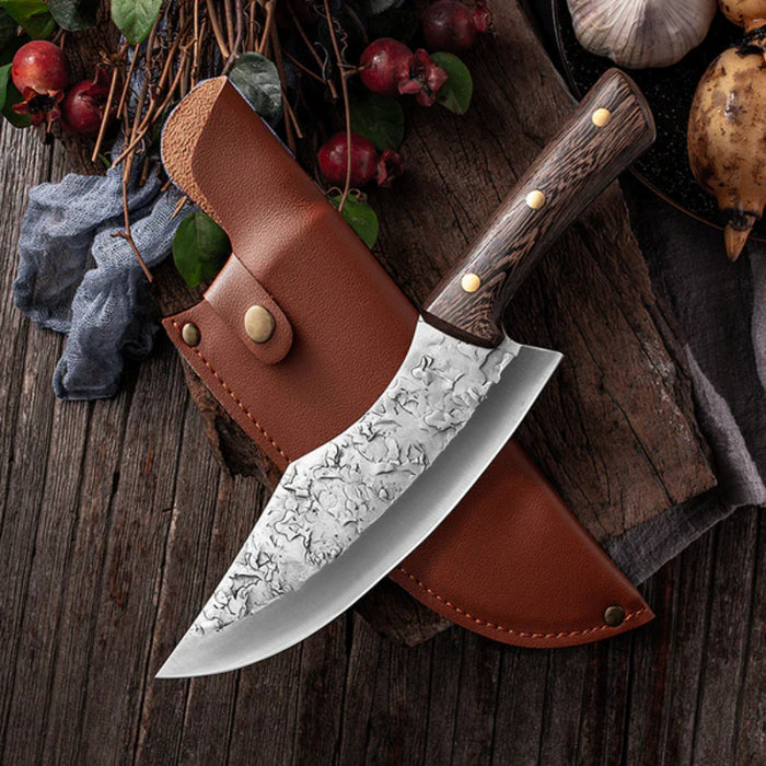 Forged High Carbon Manganese Steel Butcher Knife