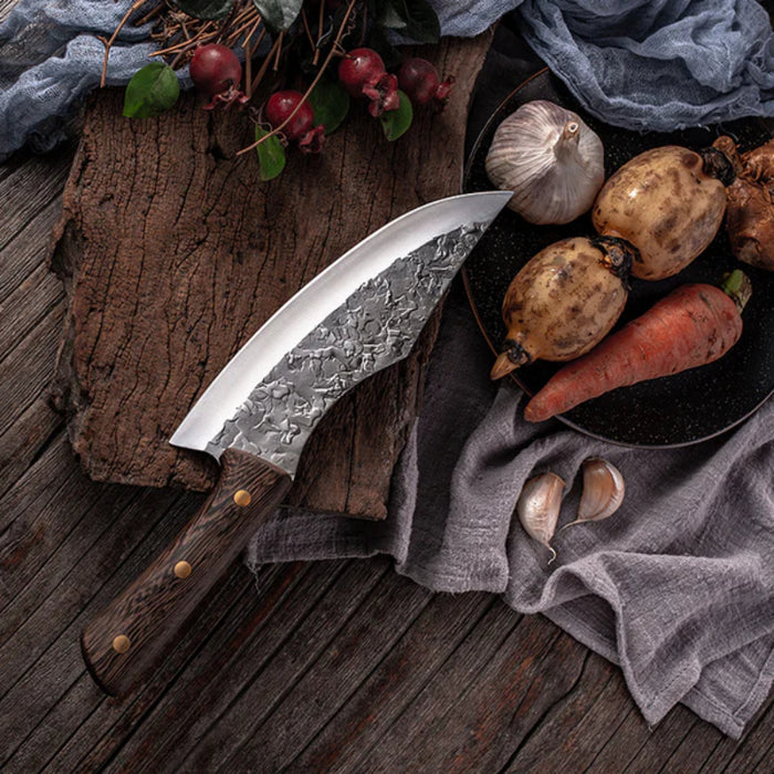 Forged High Carbon Manganese Steel Butcher Knife