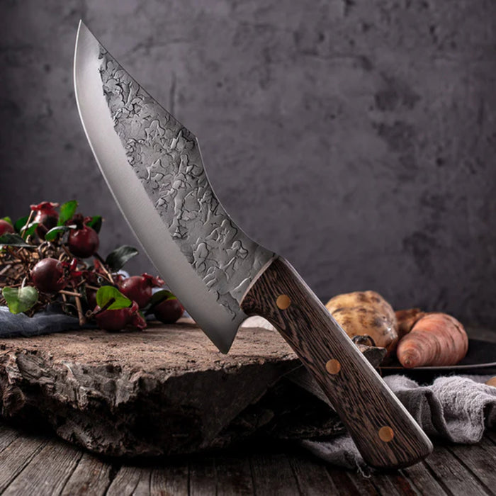 Forged High Carbon Manganese Steel Butcher Knife