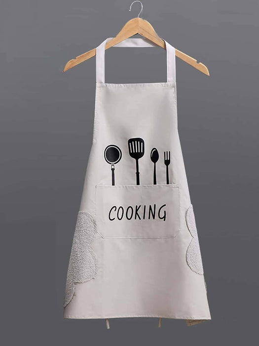 Fork And Letter Graphic Apron