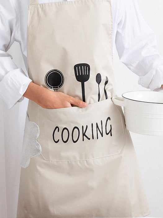 Fork And Letter Graphic Apron