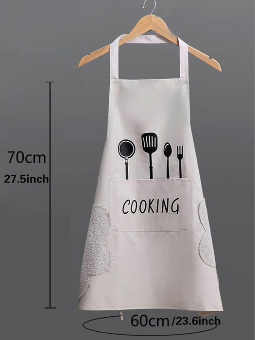 Fork And Letter Graphic Apron