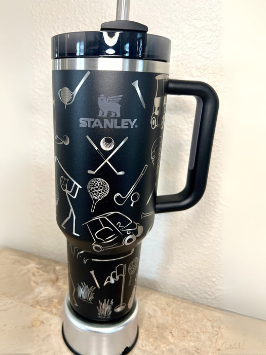 Golf Doodles Design 40 Oz Insulated Tumbler With Handle