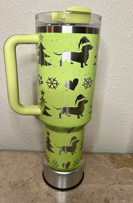 Holiday Designed 40 Oz Tumbler With Handle