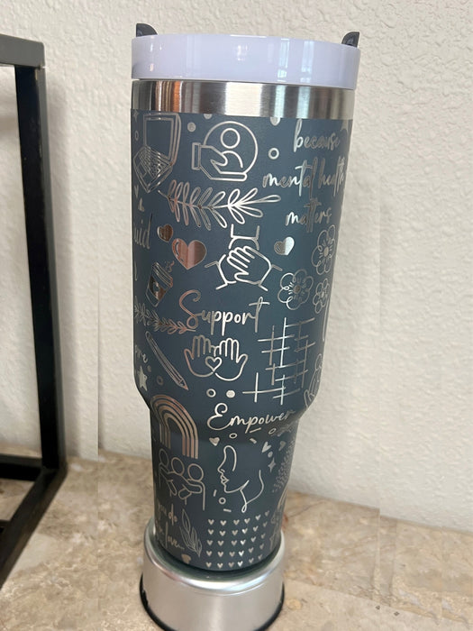 Inspirational Art Printed Stainless Steel Tumbler