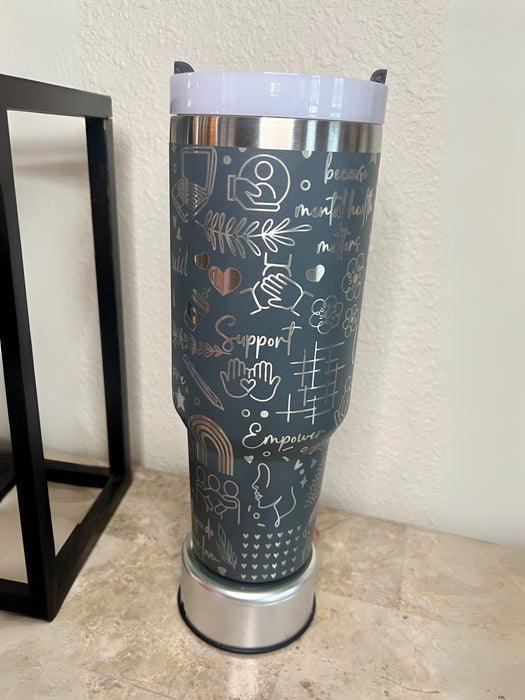 Inspirational Art Printed Stainless Steel Tumbler