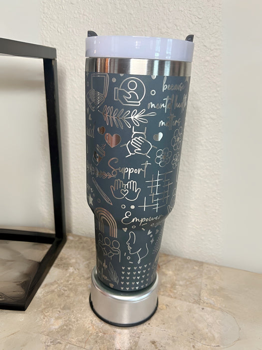 Inspirational Art Printed Stainless Steel Tumbler