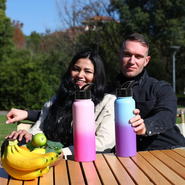 Insulated Water Bottles With Straw Lid