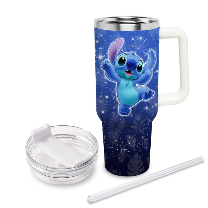 Lilo And Stitch Printed Straw Lid Tumbler