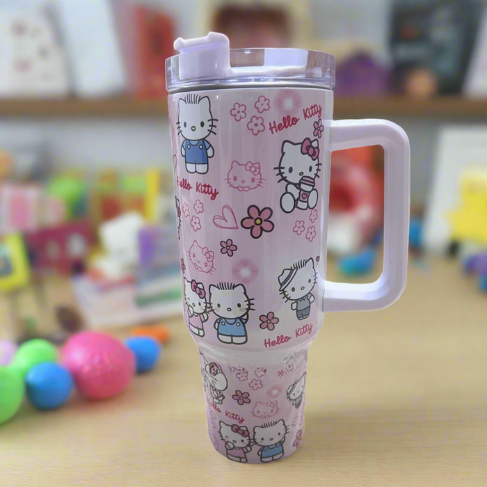 Kitty and Daniel 40 oz Kawaii Travel Tumbler