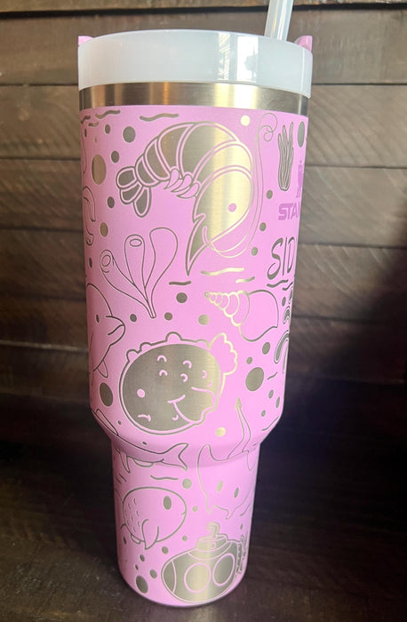 Ocean Themed 40oz Stainless Steel Tumbler