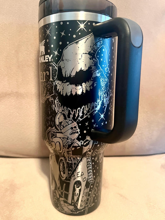 Personalized Name Nightmare Before Christmas Design 40 Oz Insulated Tumbler