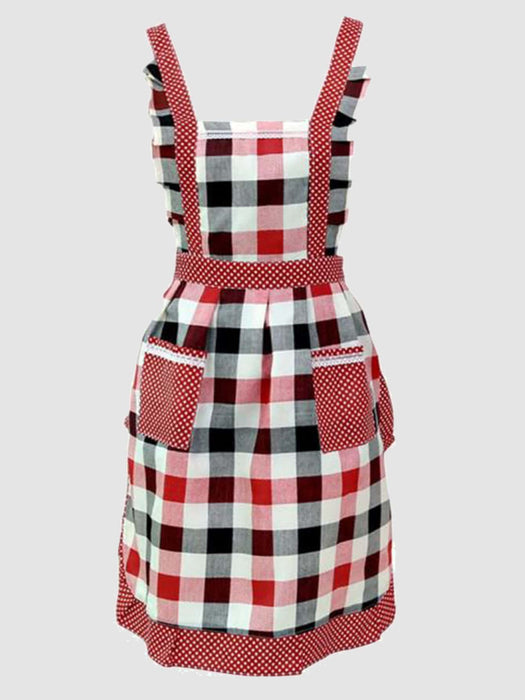 Plaid Antifouling Random Apron