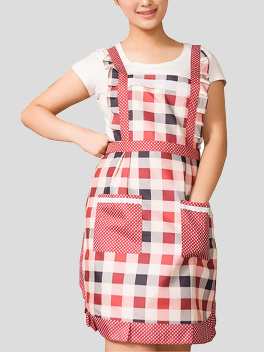 Plaid Antifouling Random Apron