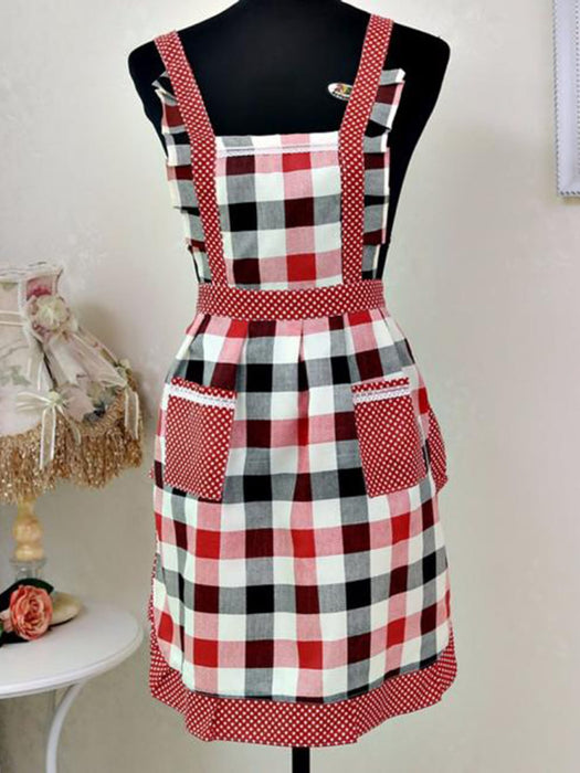 Plaid Antifouling Random Apron