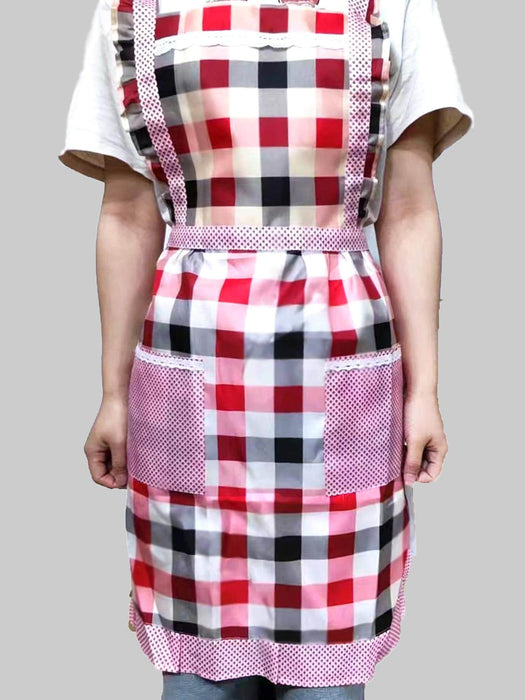 Plaid Antifouling Random Apron