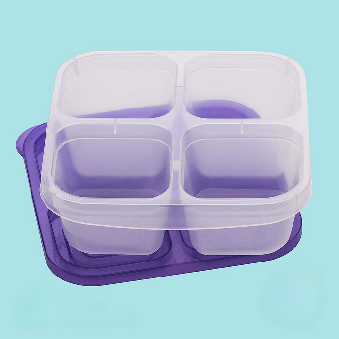 Reusable 4 Compartment Food Containers