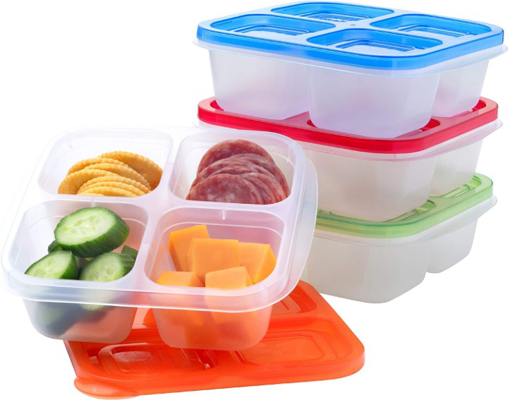 Reusable 4 Compartment Food Containers