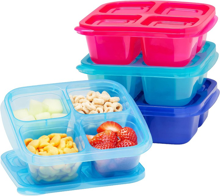 Reusable 4 Compartment Food Containers