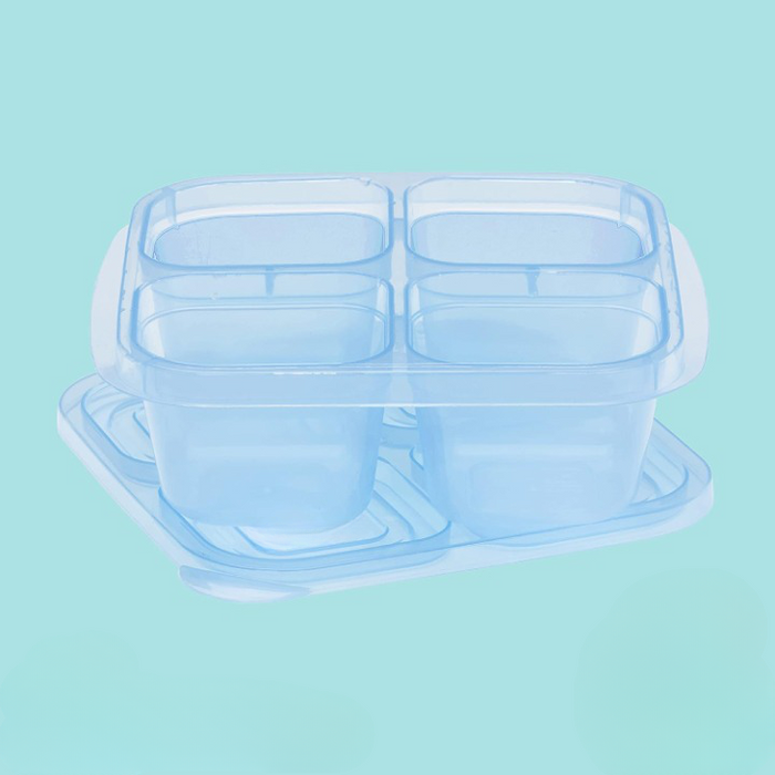 Reusable 4 Compartment Food Containers