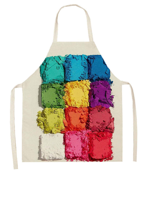 Solid Colored Square Pattern Apron