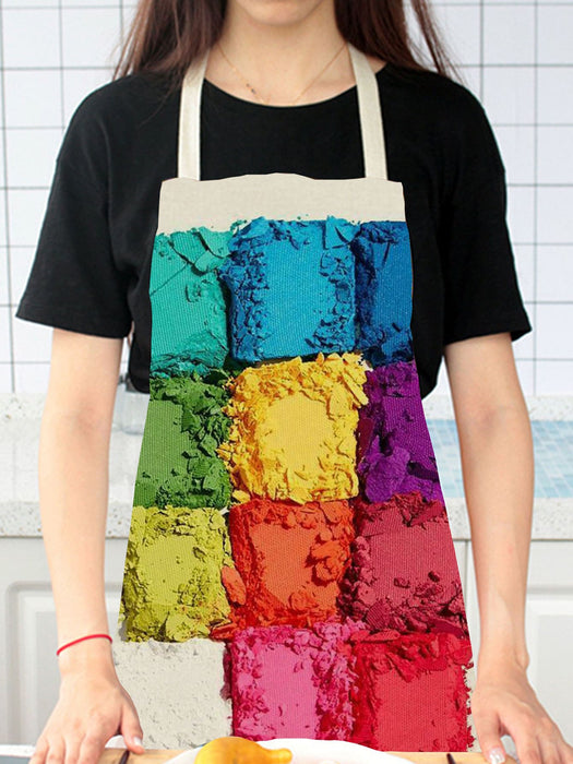 Solid Colored Square Pattern Apron