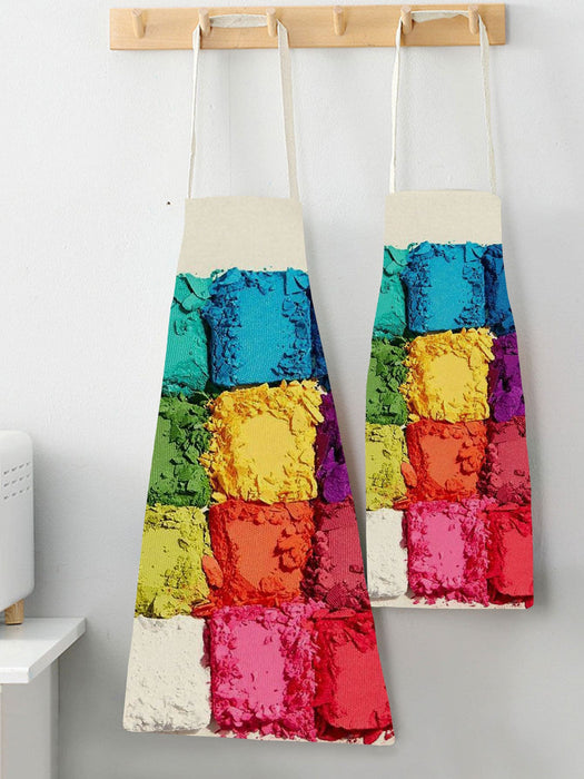 Solid Colored Square Pattern Apron