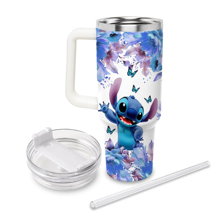 Stitch Flower Pattern Tumbler