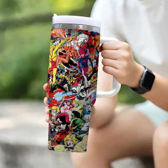 Superhero Insulated Tumbler With Straw