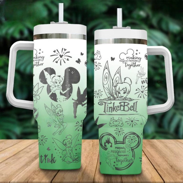 Tinker Bell Pattern Engraved Tumbler