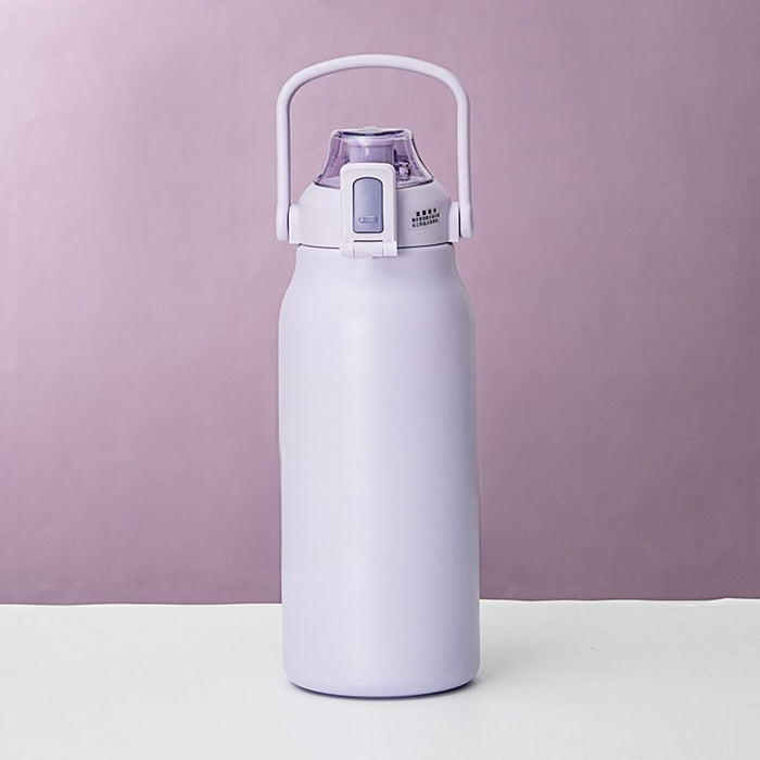 Cold And Hot Thermos Bottle With Straw