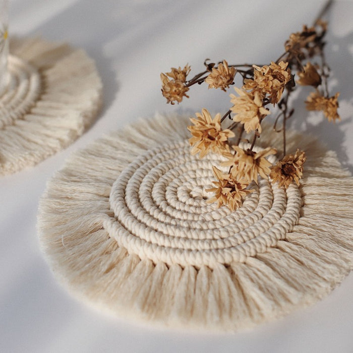 Macrame Design Cotton Braid Coaster