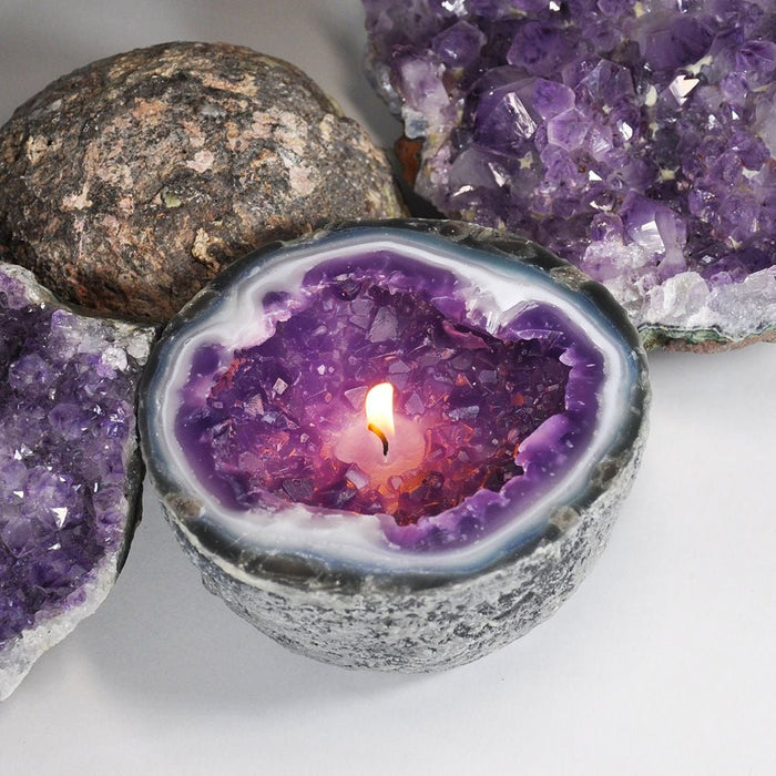 Geode Stone Inspired Decorative Candle