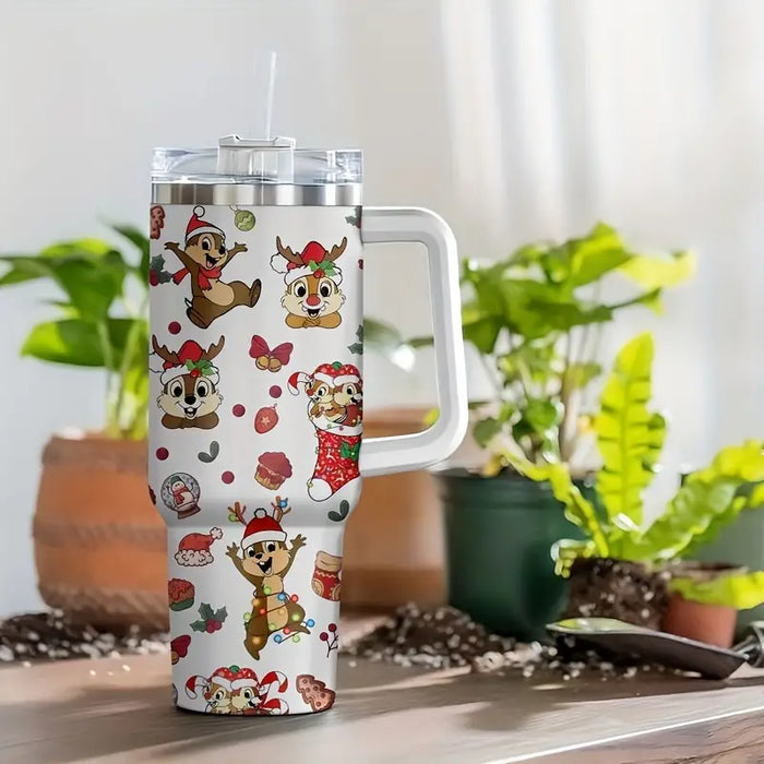 Holiday Stitch 40Oz Tumbler With Insulated Lid