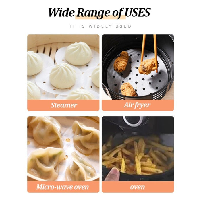 Air Fryer Steamer Disposable Paper Liners