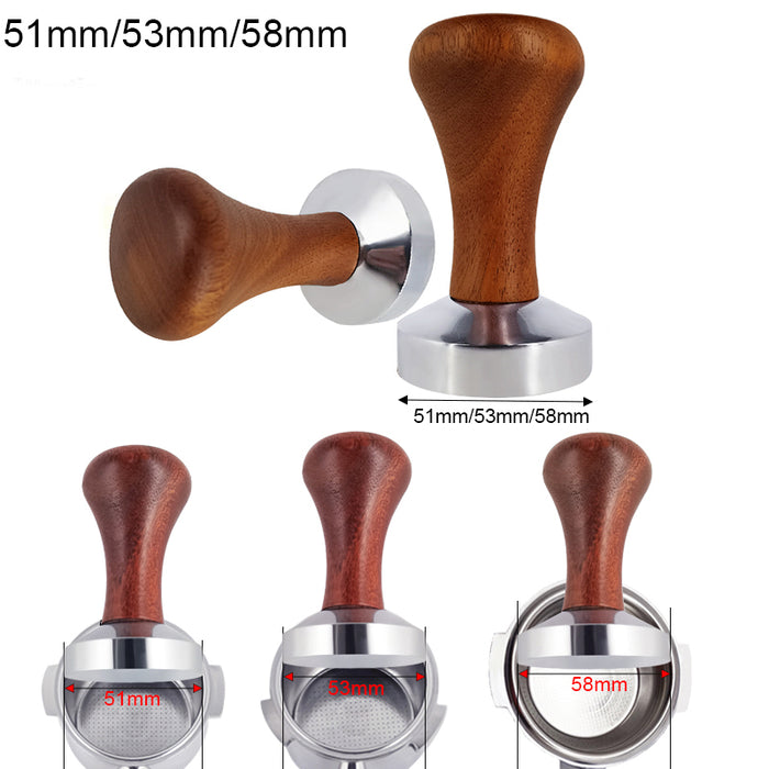 Coffee Espresso Flat Tamper Base Clear Body Steel Press