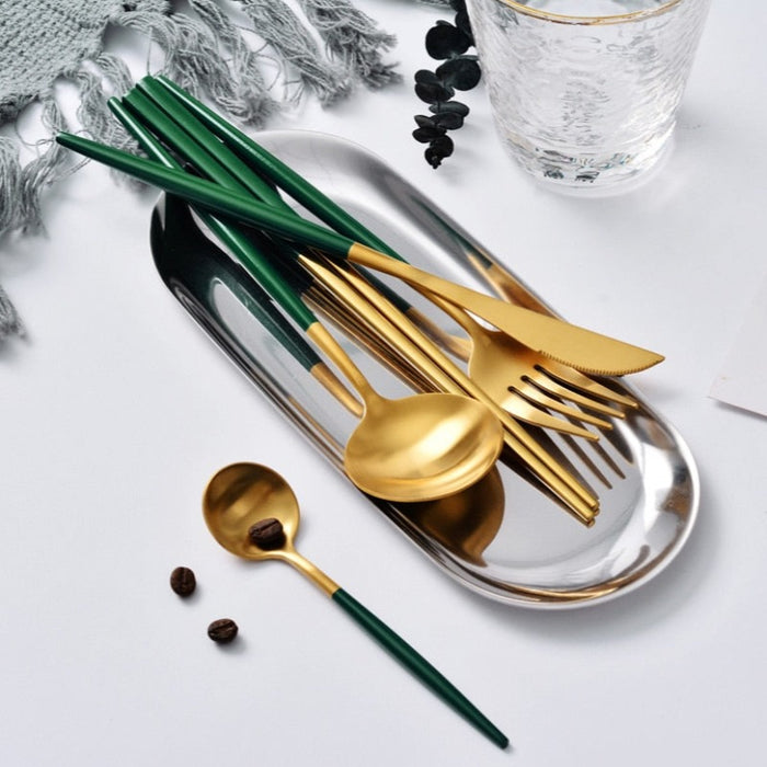 Gold Dinnerware Set