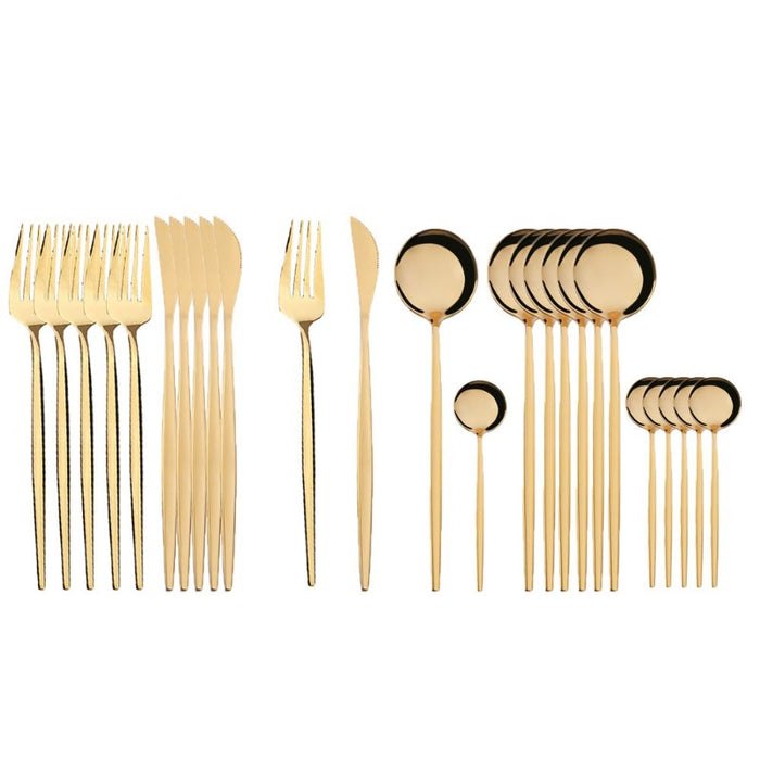 Golden Western Style Steel Cutlery