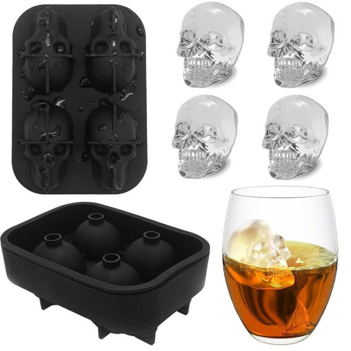 3D Skull Silicone Ice Cube Mold