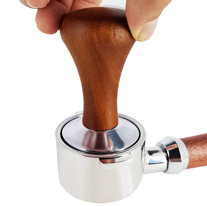 Coffee Espresso Flat Tamper Base Clear Body Steel Press