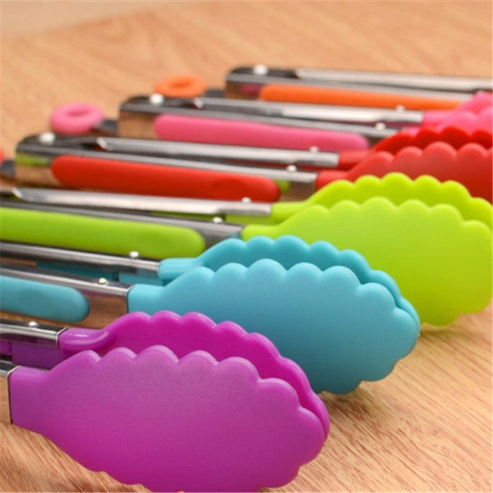 Silicone And Stainless Steel Food Tongs