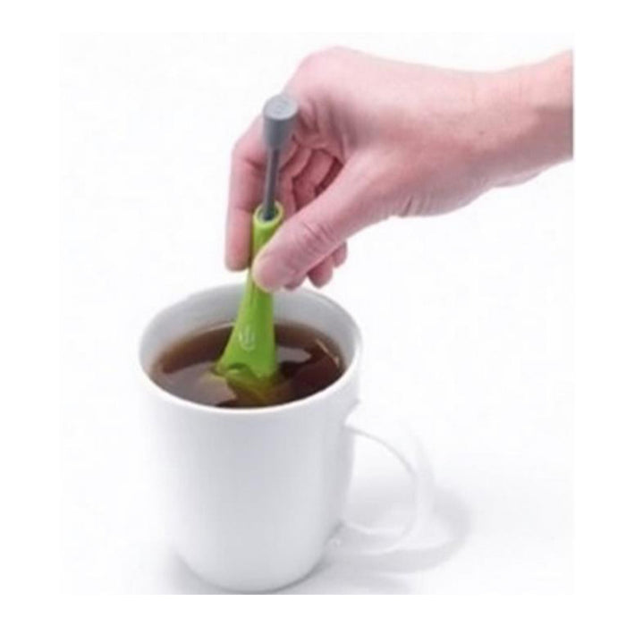 Built-In Plunger Tea And Coffee Strainer